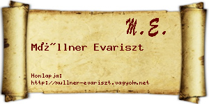 Müllner Evariszt névjegykártya